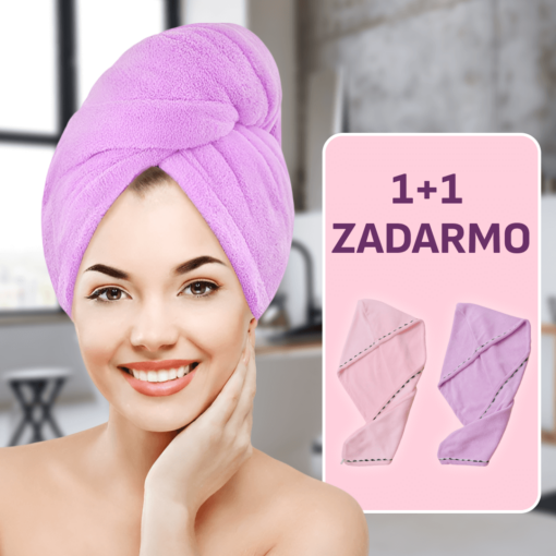 HAIRGLOW® Rýchloschnúca uteráková čiapka na vlasy: 2 za 1