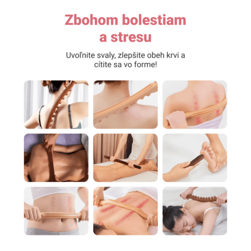 Drevená masážna tyč na lymfatické cesty 1+1 GRÁTIS - Image 3