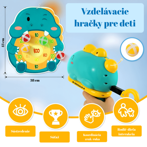 STRIEĽACIA PIŠTOĽ S LEPKAVÝMI LOPTIČKAMI DINOSAUR™ - Image 4