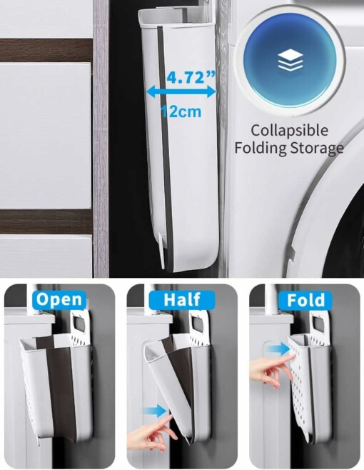 SKLADACÍ KOŠÍK NA PRÁDLO FOLDNHOLD™ – Obrázok 6