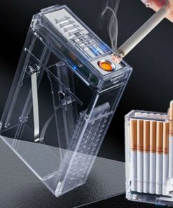 AKRYLOVÉ PÚZDRO NA CIGARETY SO ZAPAĽOVAČOM ™ ELECTRIC LIGHTER