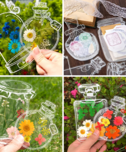 Alternative view of FLOWERMARKS™ TRANSPARENTNÉ ZÁLOŽKY NA SUŠENÉ KVETY – 40ks+40ks ZADARMO 1+1 GRÁTIS!