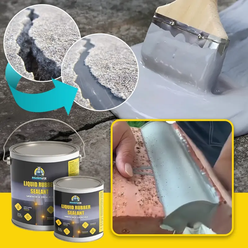 RHINOFIX GroutFlex – Vodotesný tmel z tekutej gumy na opravu prasklín (rôzne formáty)