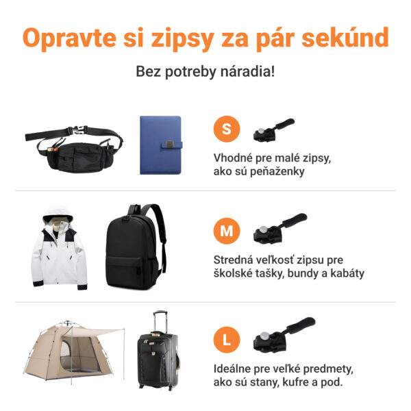 ZIPPO-V2™ SADA NA OPRAVU ZIPSOV – 6 KS – Obrázok 2