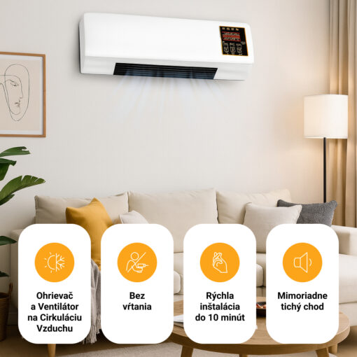 Enchantia – Ventilátor s Funkciou Kúrenia a Vetrania, Montáž Bez Náradia - Image 5