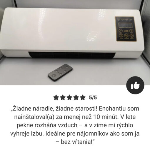 Enchantia – Ventilátor s Funkciou Kúrenia a Vetrania, Montáž Bez Náradia - Image 7