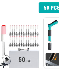 Klince pre RIVETSLAMMER™ – 50 ks závitových oceľových klincov do betónu, okrúhly dizajn 7,3 mm