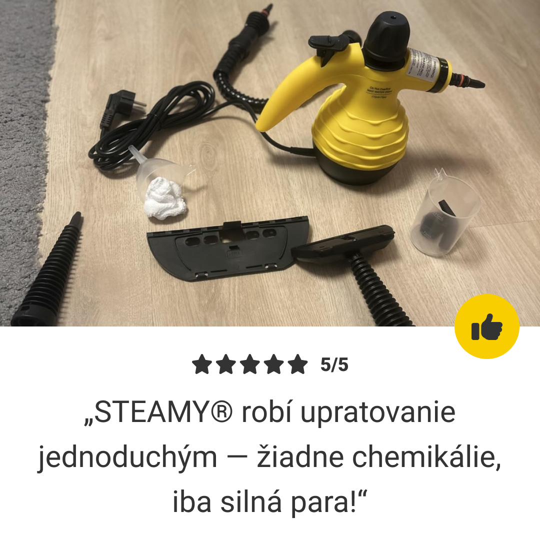 STEAMY® Tlakový parný čistič – Všetko v jednom s 9 exkluzívnymi doplnkami – Obrázok 7