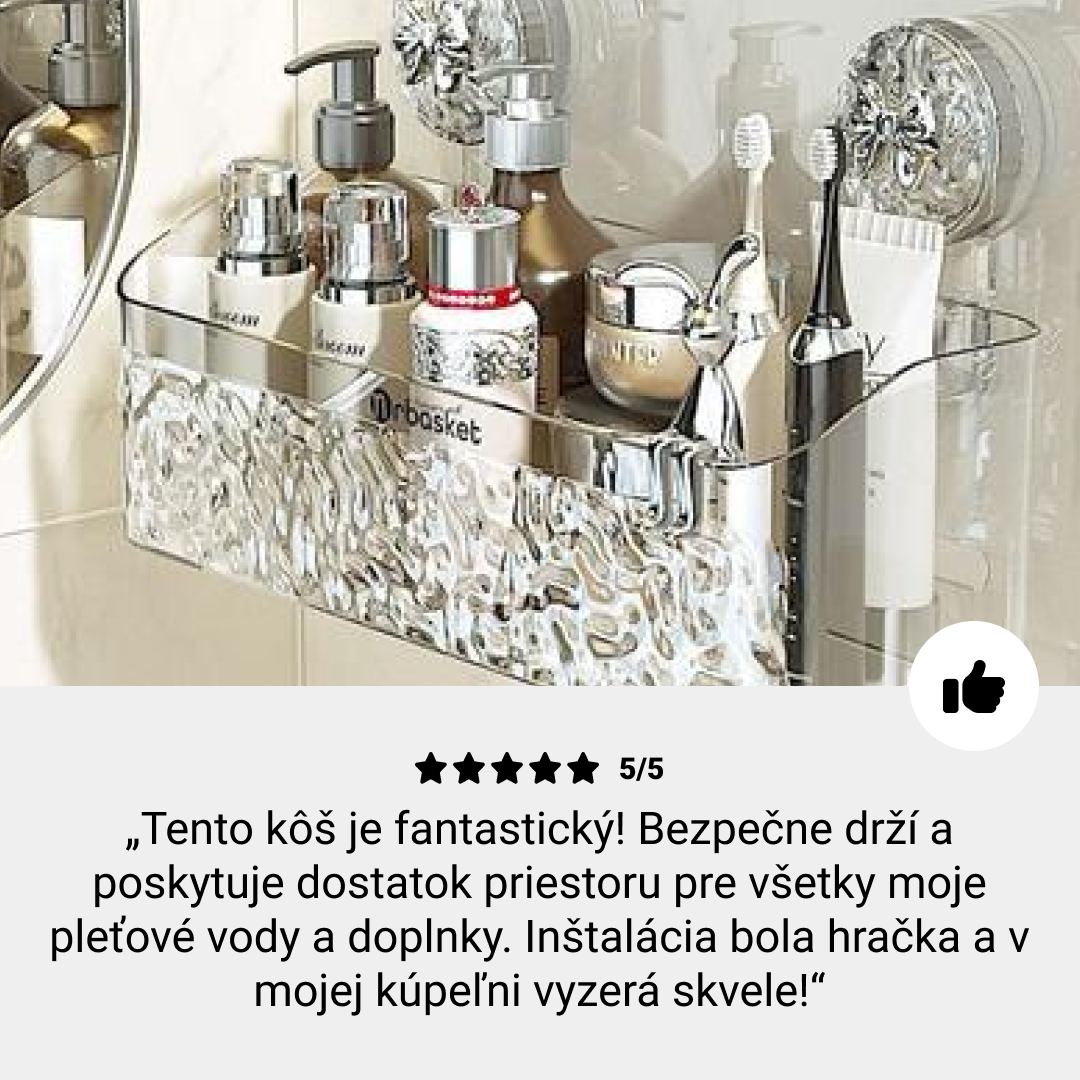 Priehľadný košík s prísavkou LotionRack™ – Obrázok 7