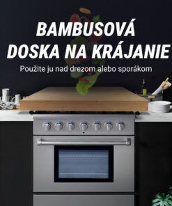 Alternative view of BambooCraft™ - Extra veľká bambusová doska na krájanie s odnímateľnými nohami