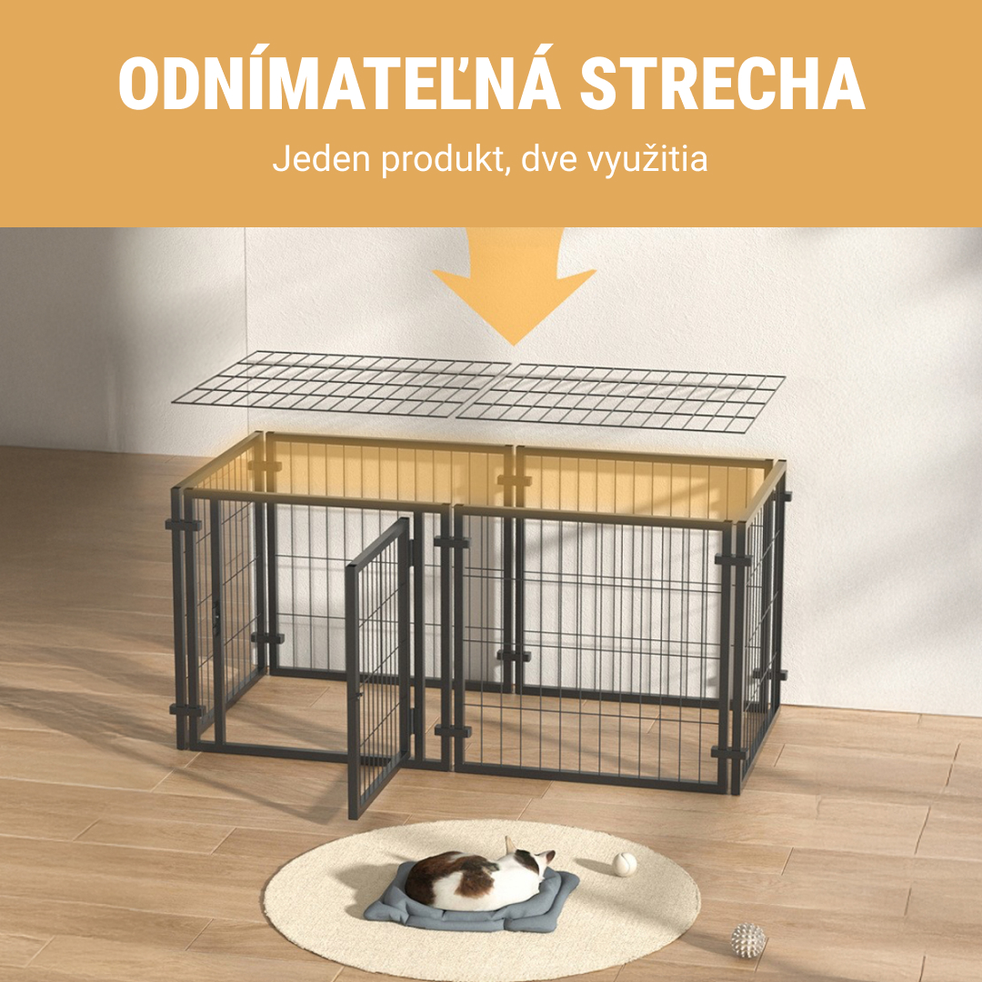 Pawz™ - Skladací multifunkčný ohrádka pre psov s dverami a odnímateľnou strechou – Obrázok 3