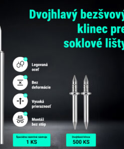 Alternative view of Naox™ - Sada 500 dvojitých klincov na soklové lišty s nástrojmi