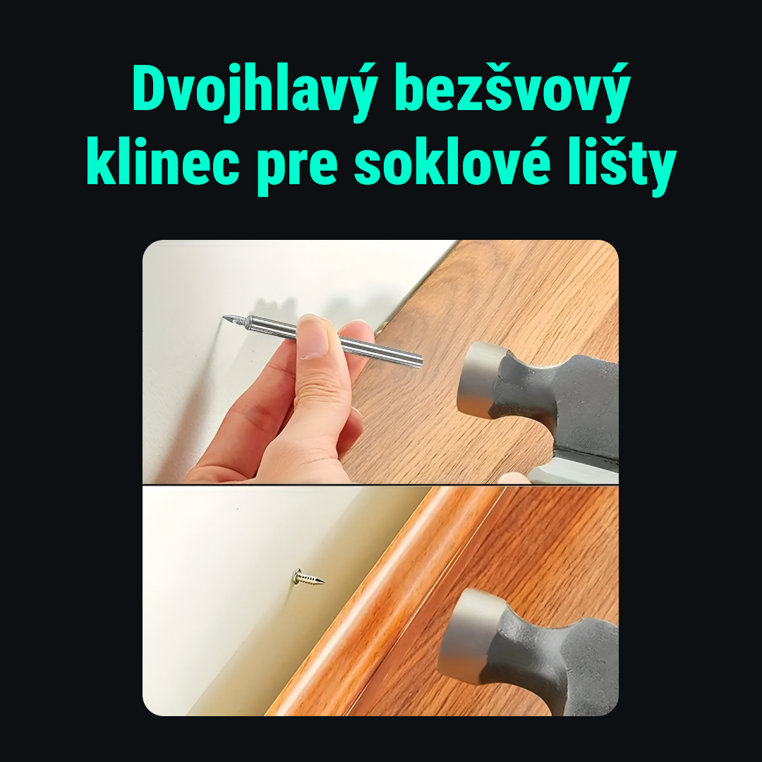 Naox™ - Sada 500 dvojitých klincov na soklové lišty s nástrojmi – Obrázok 4