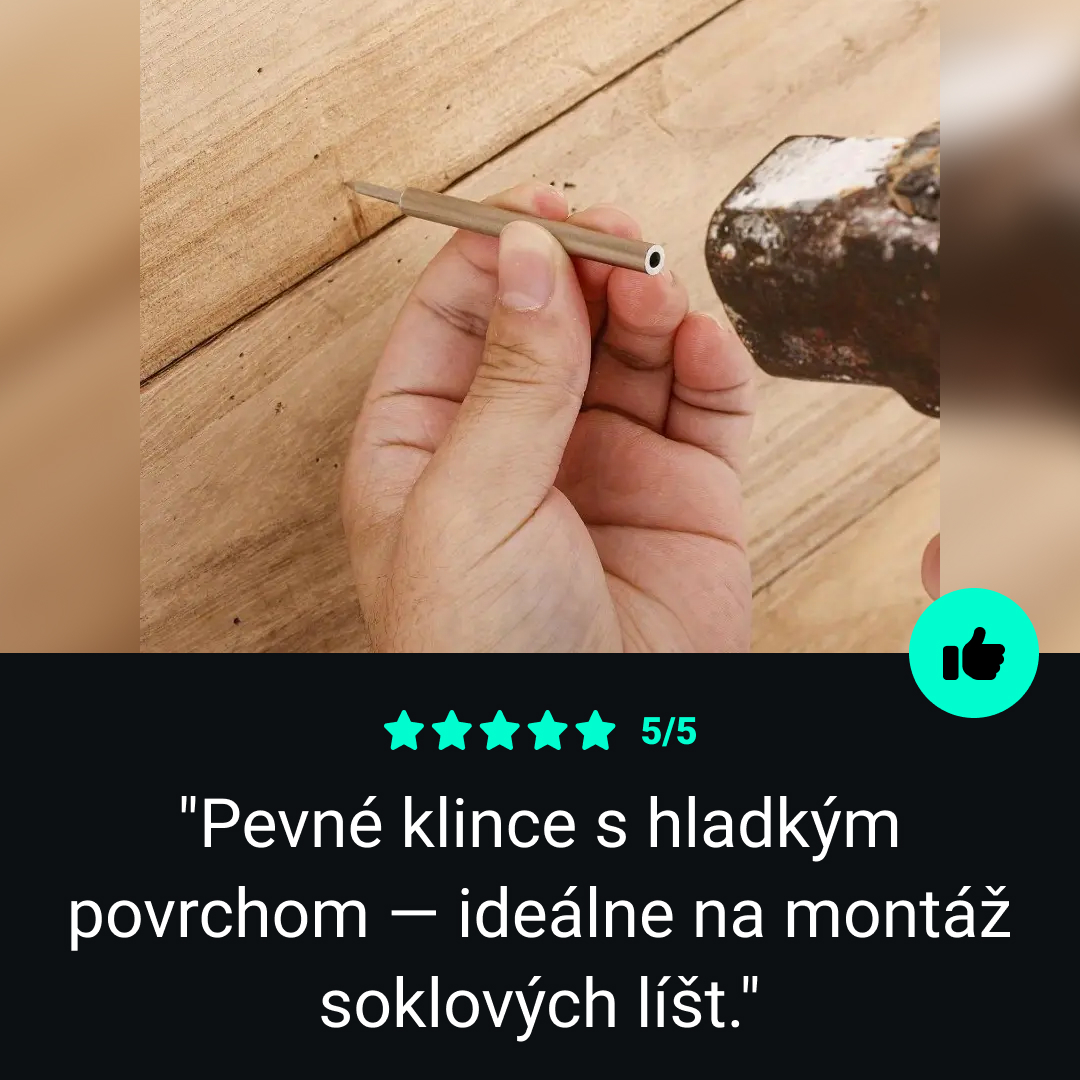 Naox™ - Sada 500 dvojitých klincov na soklové lišty s nástrojmi – Obrázok 6