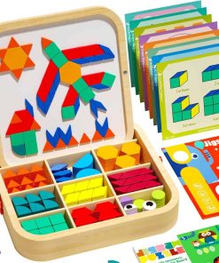 MosaicBox™ - Drevený Magnetický Tangram Set – 288 Kusov